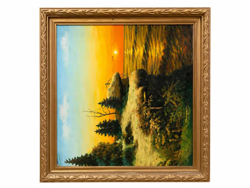 Mountain Sunset, Framed — full view