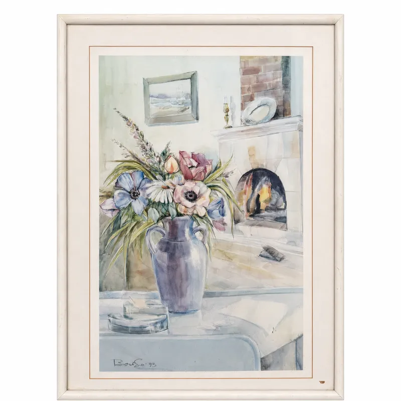 Quiet Scene with Flowers — full view